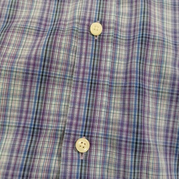 TailorByrd Men's 3XLT Contrast Flipped Cuff Long-Sleeved Button-Up Lavender/Blue - Picture 5 of 14